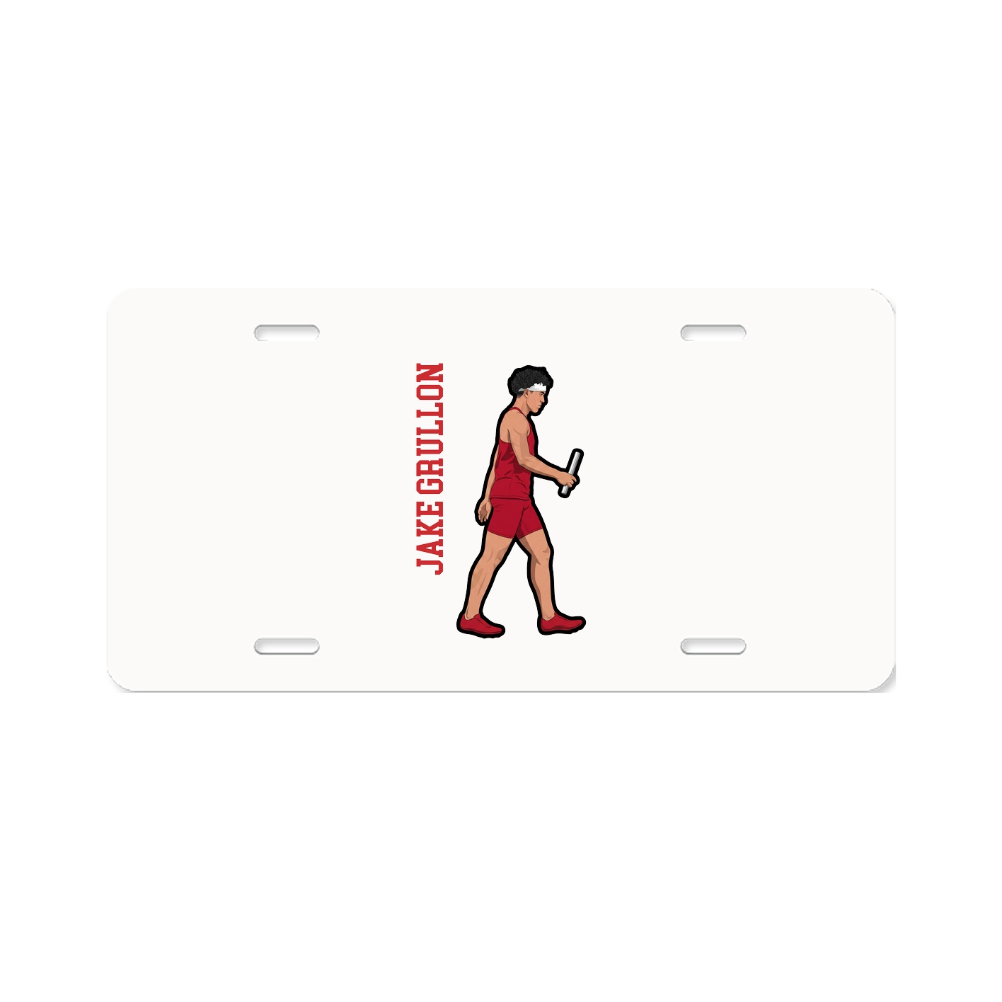 License Plate — Name Vertical in Classic