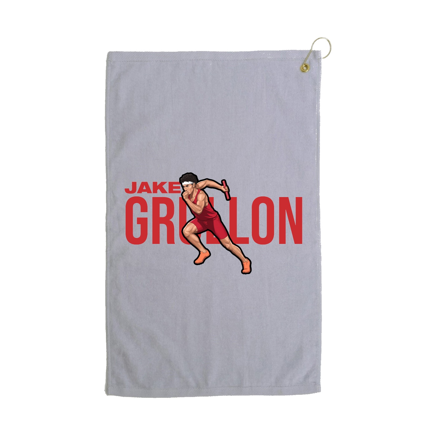 Golf Towel — Player Name in Grey