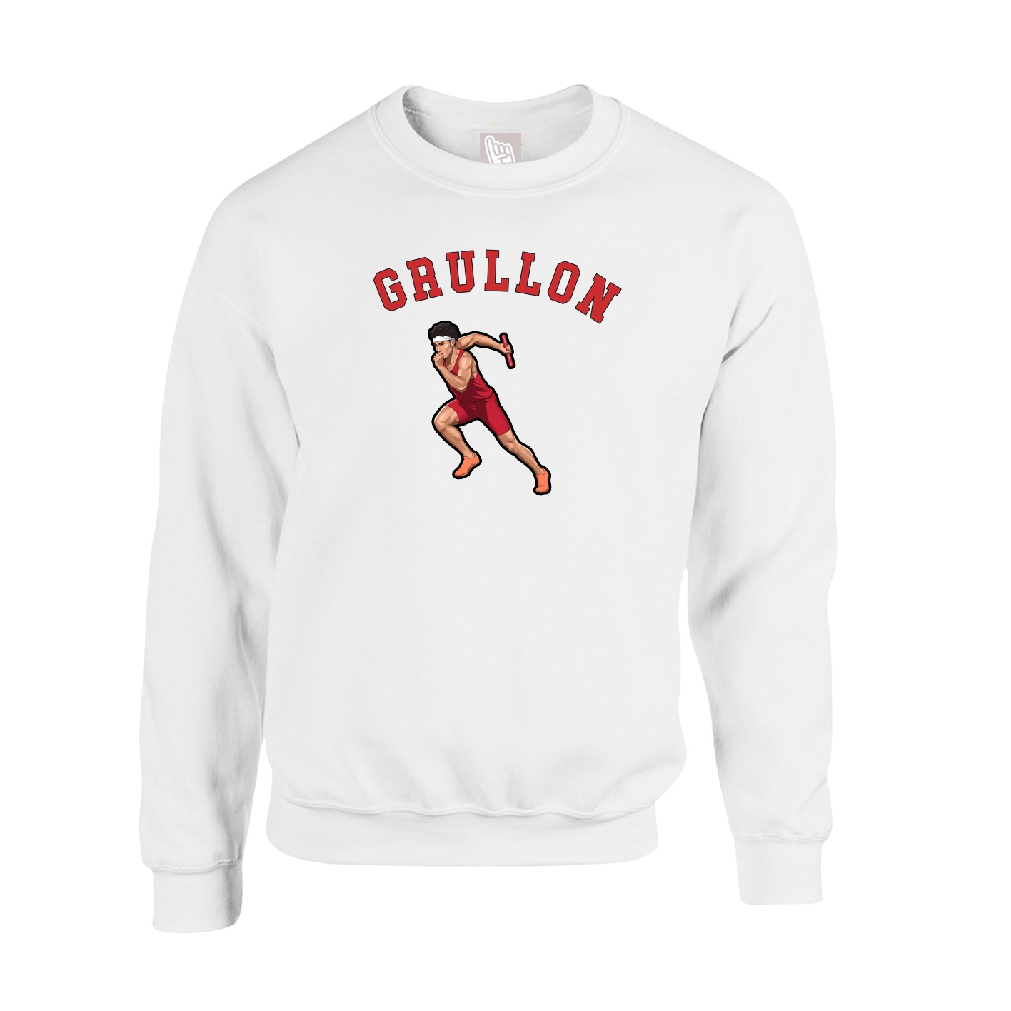 Fleece Crew — Shirsey Arch in White