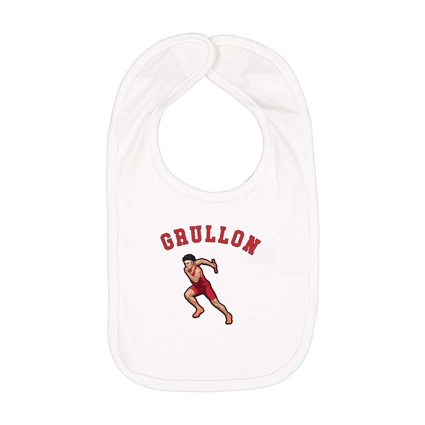 Infant Bib — Shirsey Arch in White