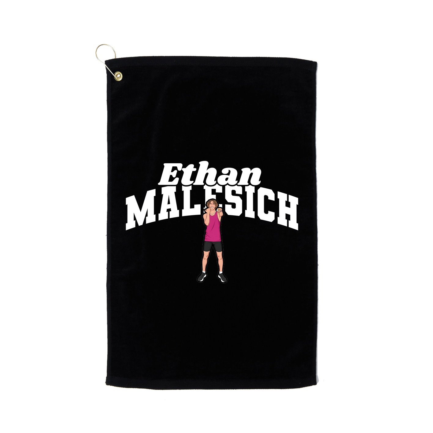 Golf Towel — Signature Arch in Black