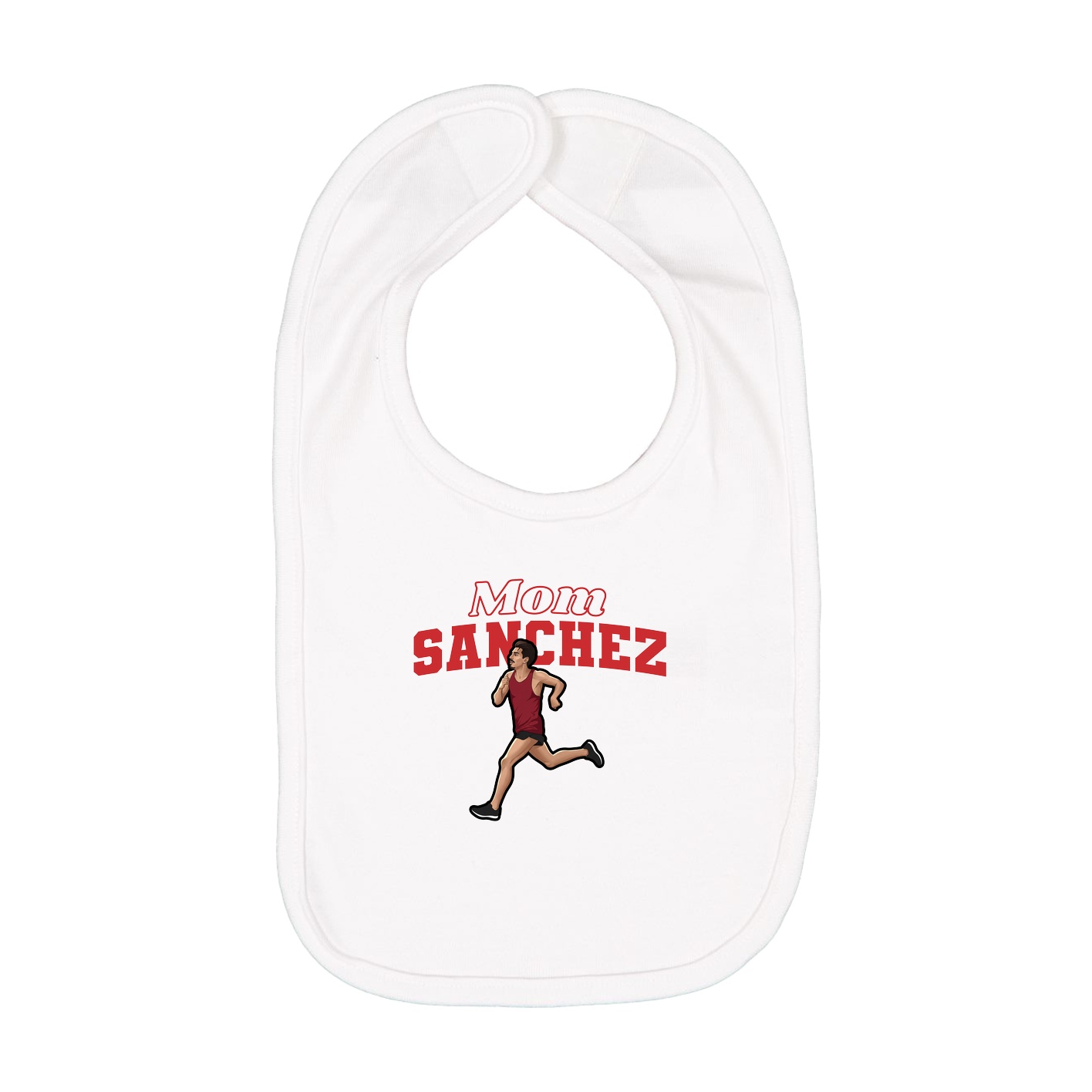Infant Bib — Mothers Day Block in White