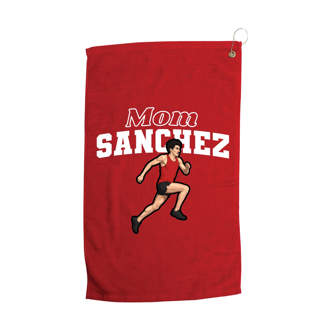 Golf Towel — Mothers Day Block in Red