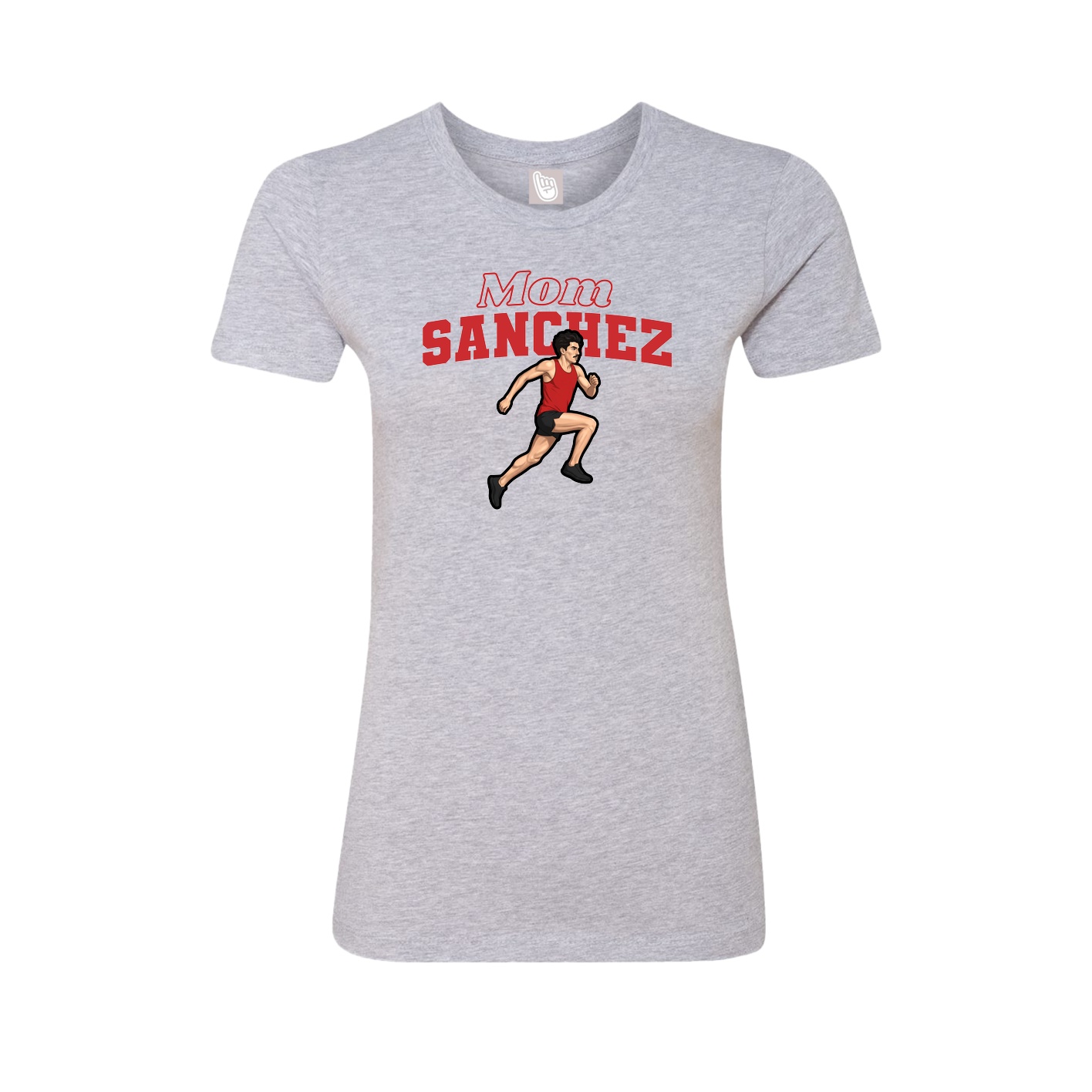 Womens Tee — Mothers Day Block in Grey
