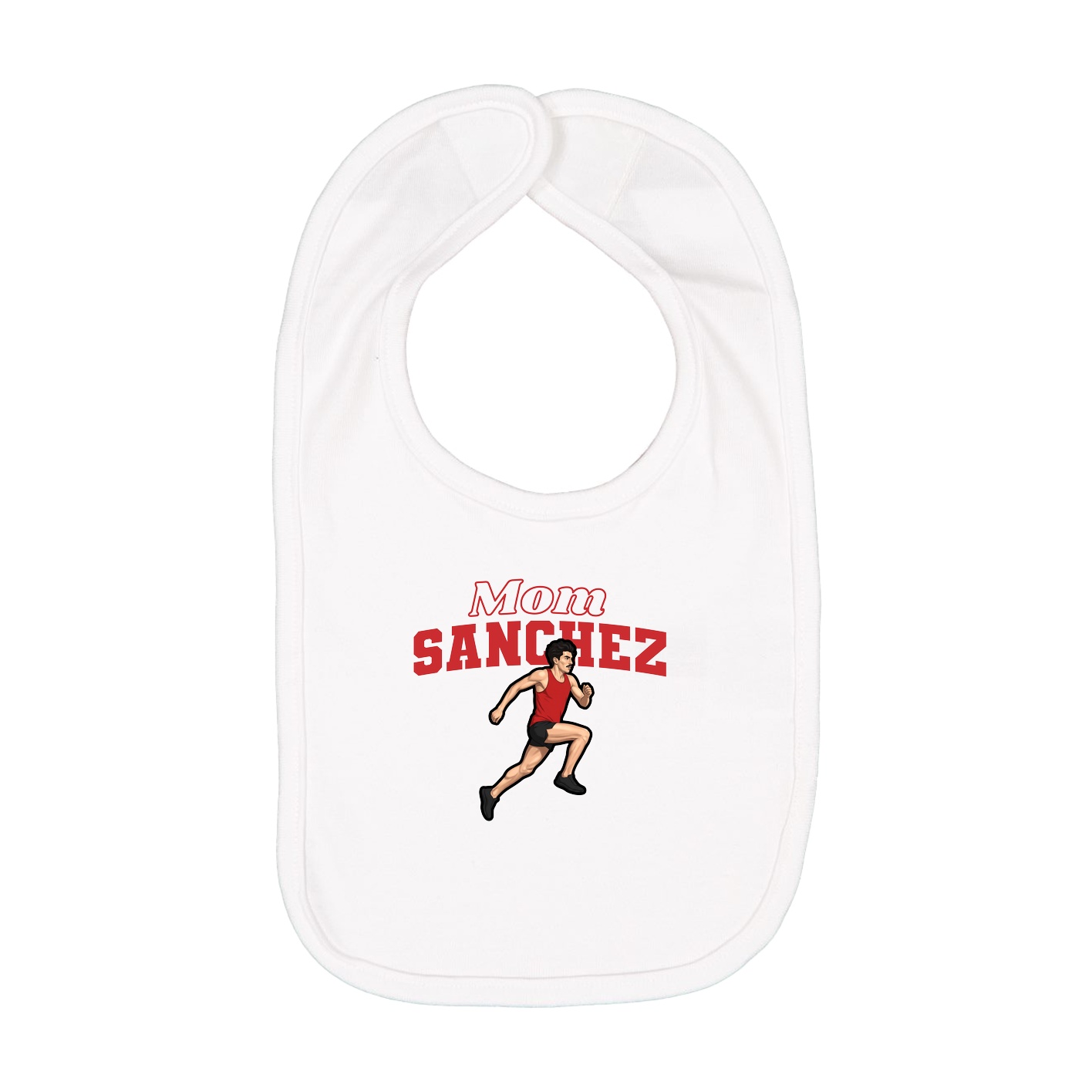 Infant Bib — Mothers Day Block in White