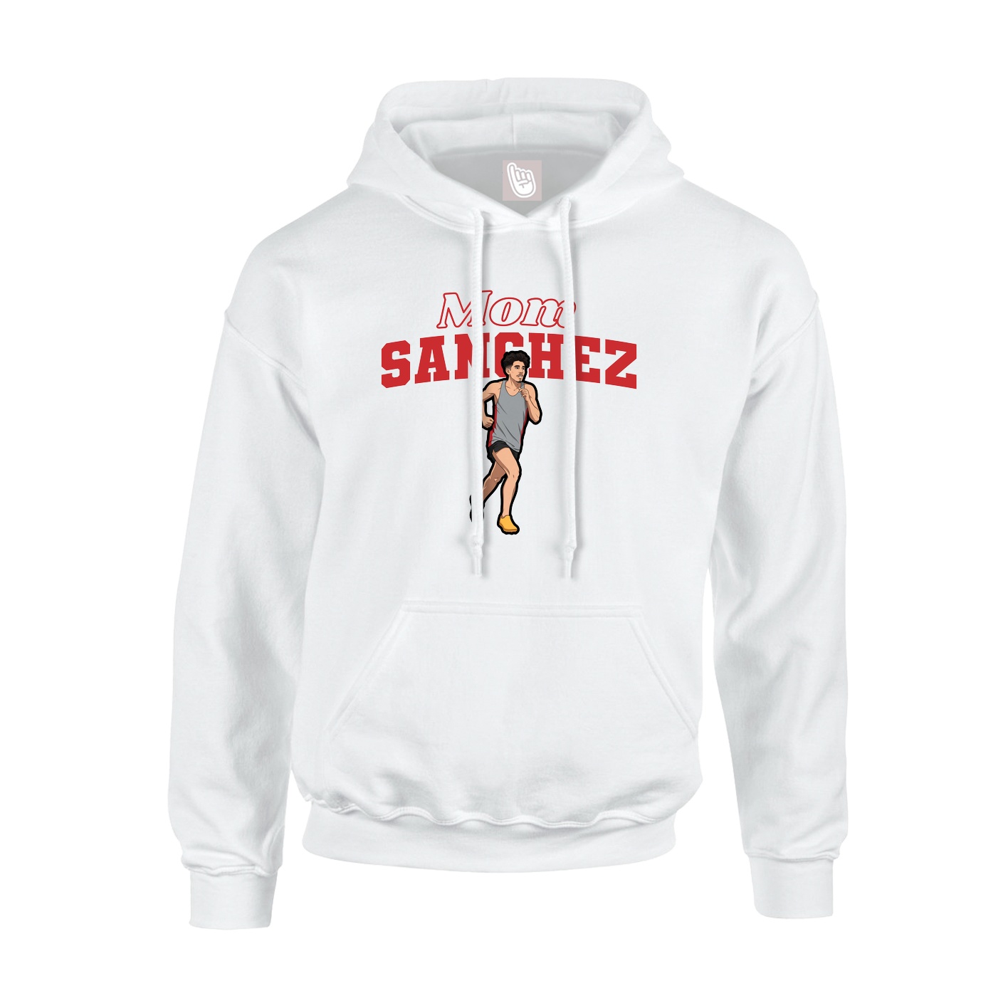 Youth Hoodie — Mothers Day Block in White