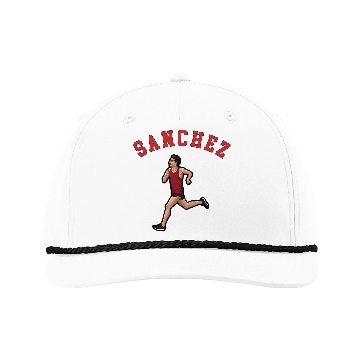 Five-Panel Classic Rope Cap — Shirsey Arch in White