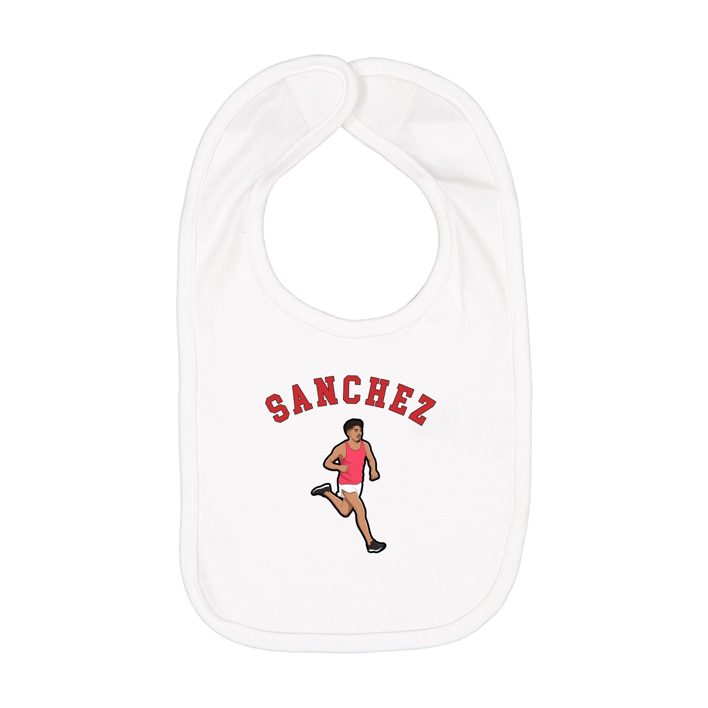 Infant Bib — Shirsey Arch in White