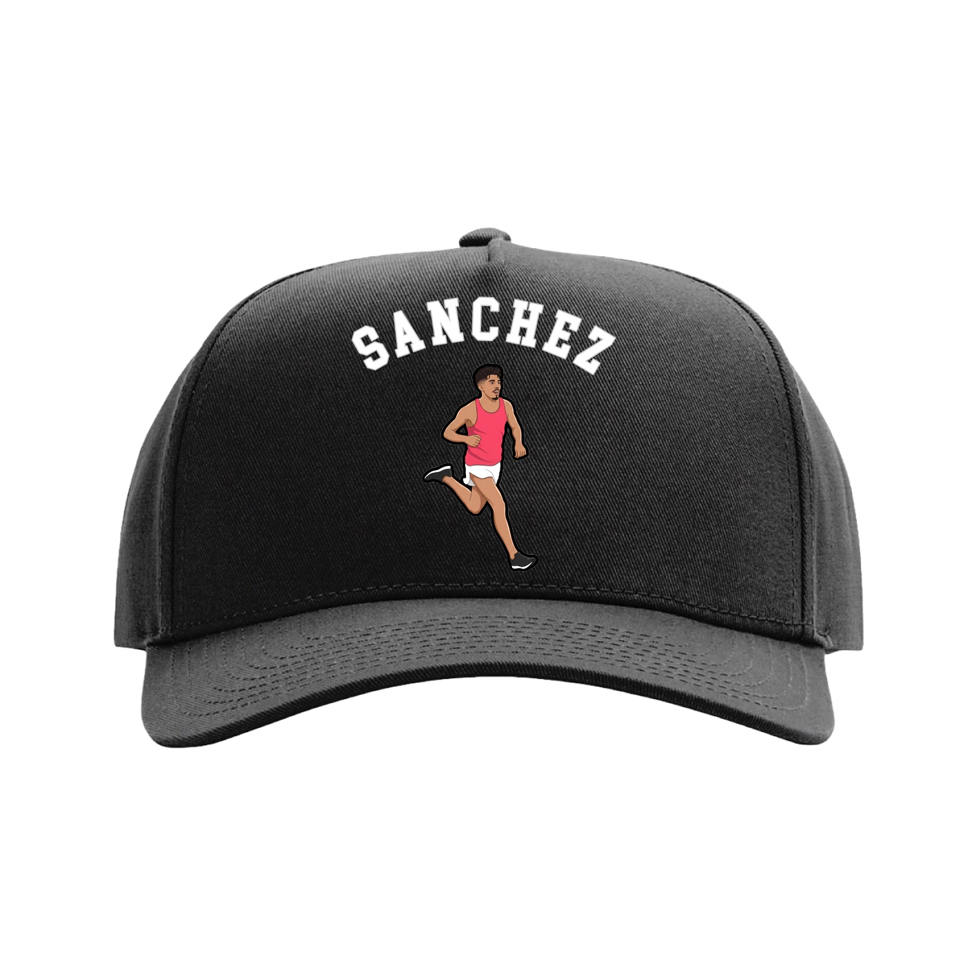 Full Fabric Five-Panel Champ Cap — Shirsey Arch in Black