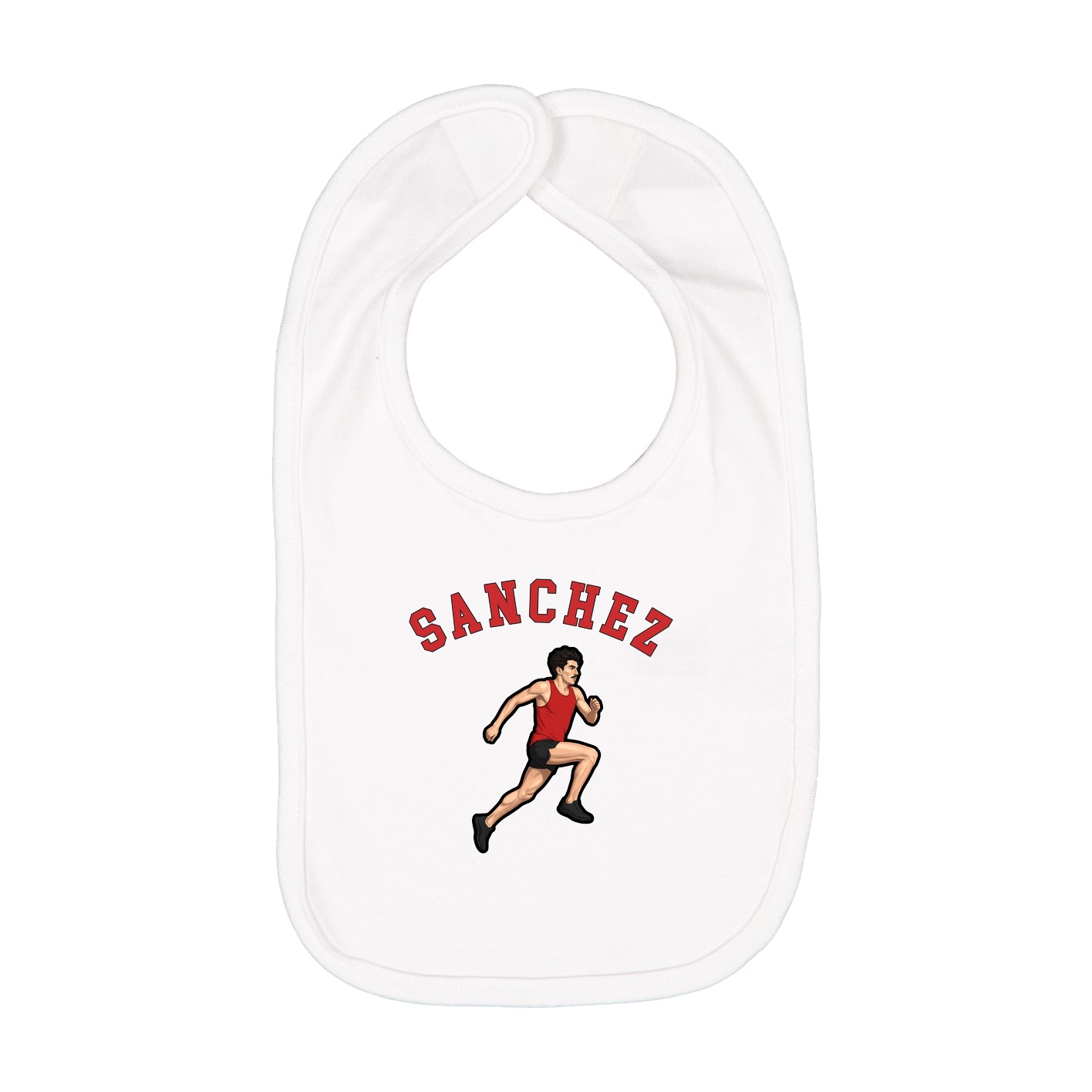 Infant Bib — Shirsey Arch in White