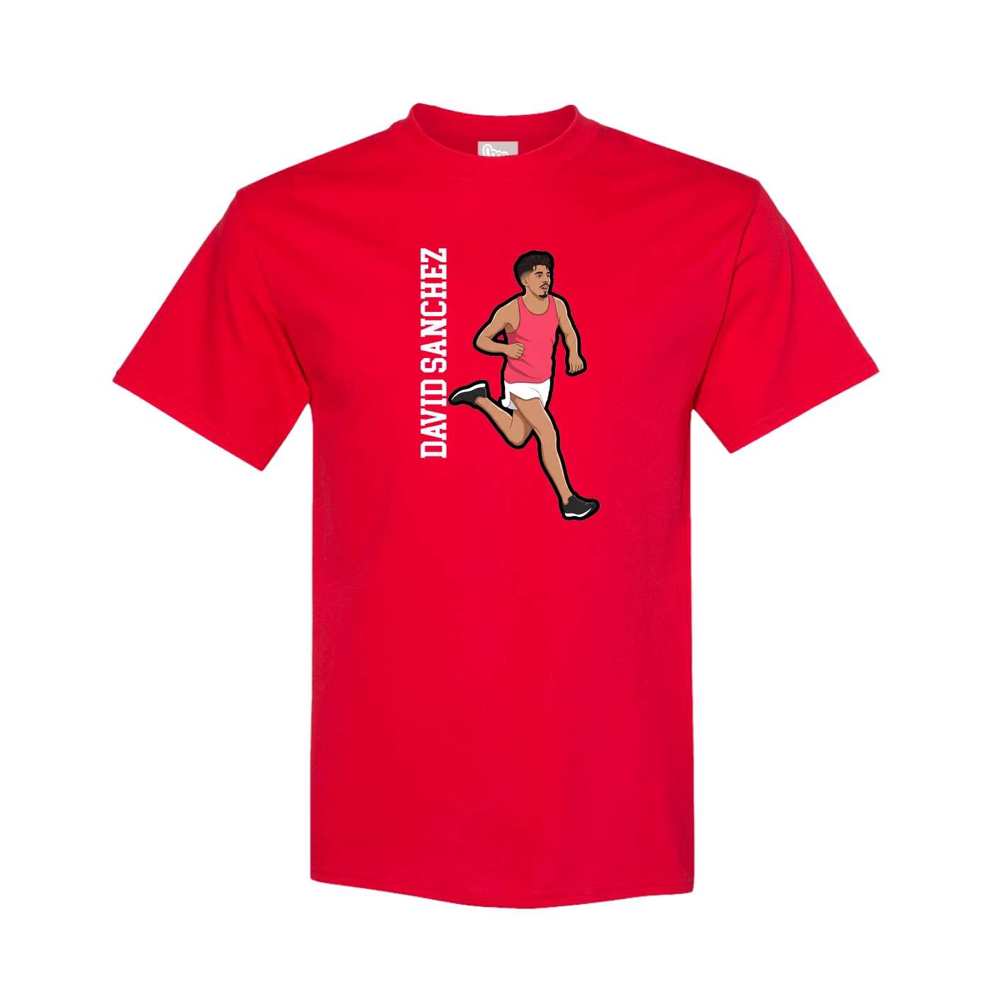 Youth Tee — Name Vertical in Red