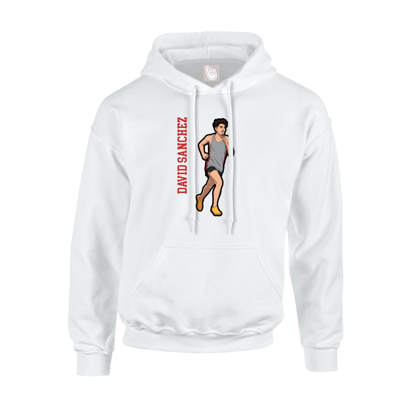 Hoodie — Name Vertical in White