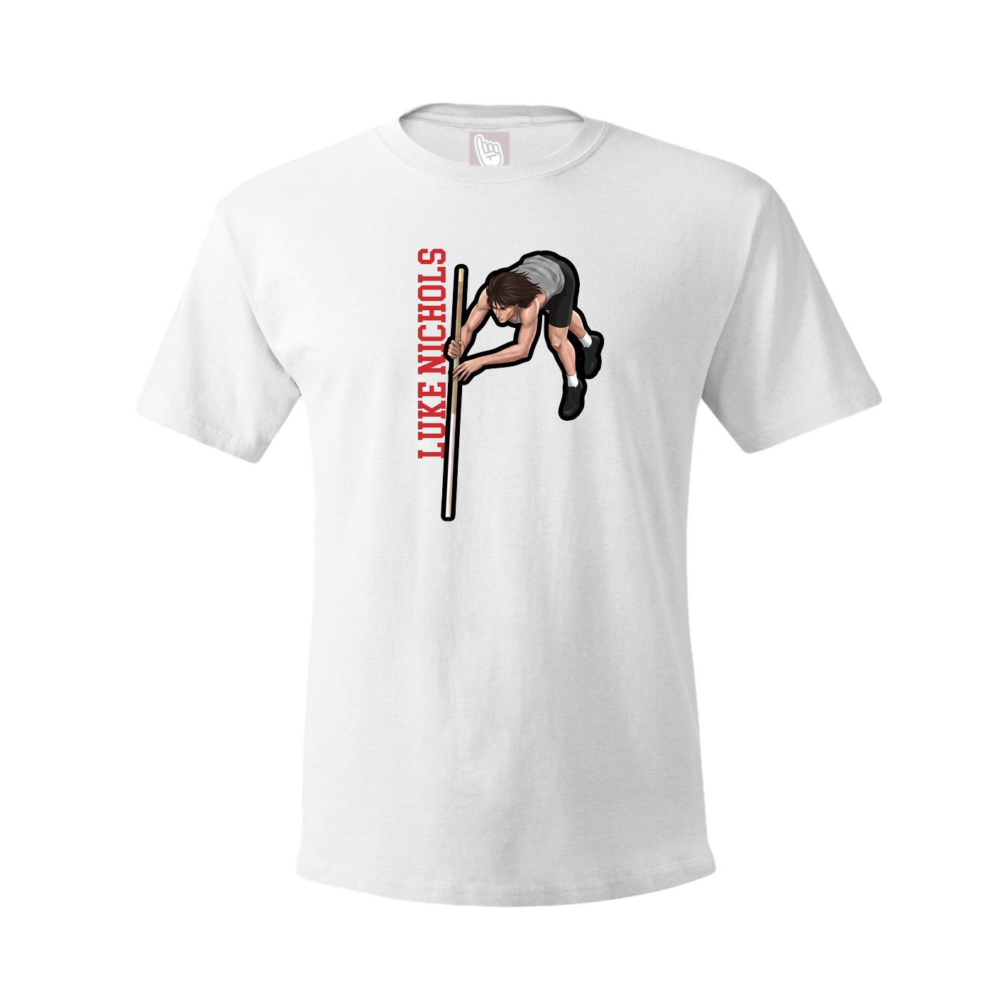 Tee — Name Vertical in White