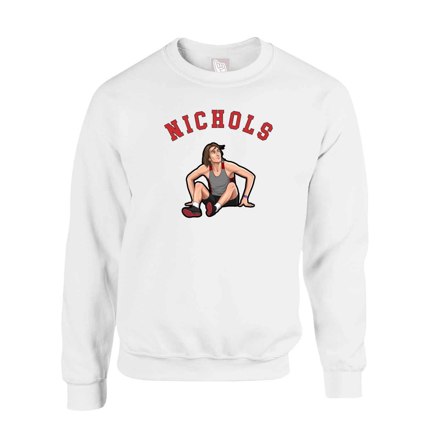 Fleece Crew — Shirsey Arch in White