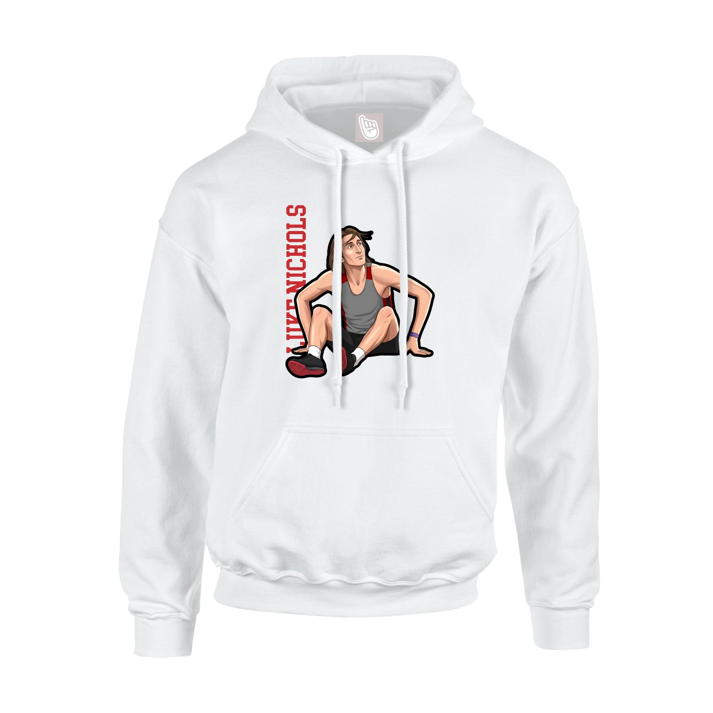 Hoodie — Name Vertical in White