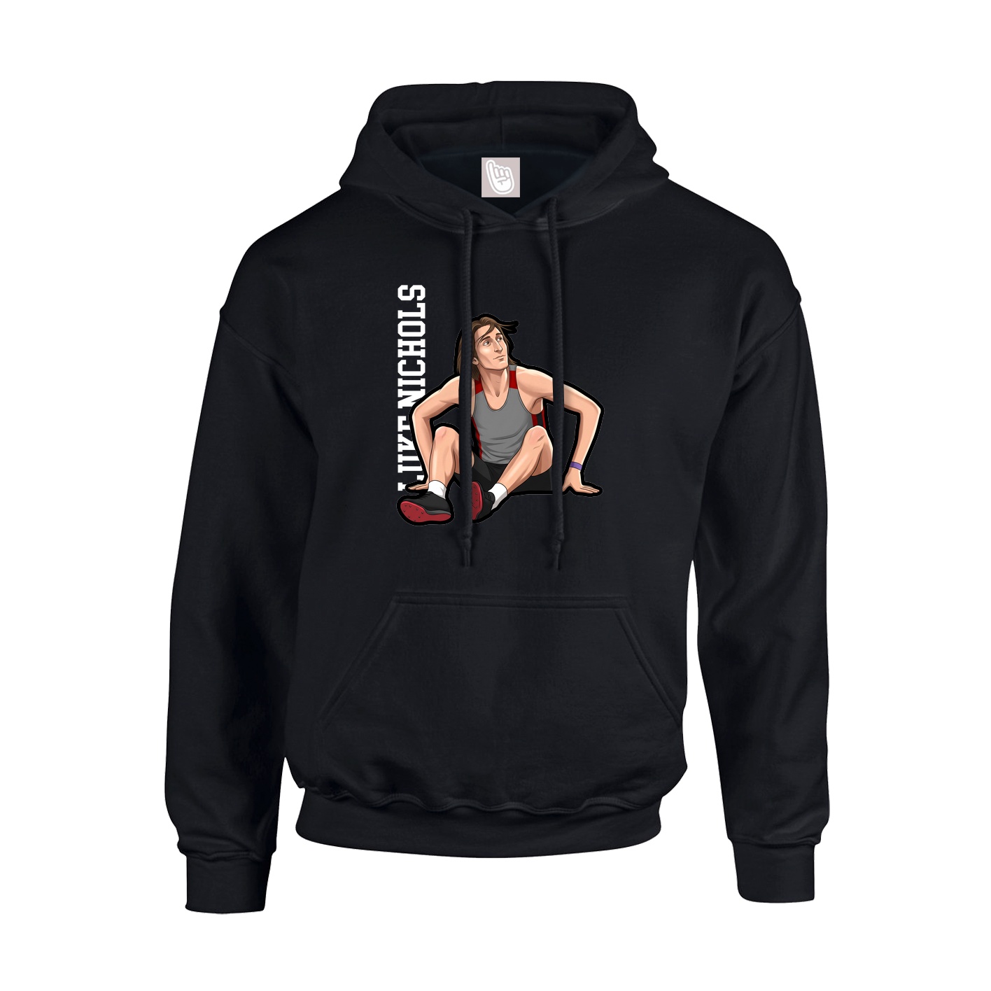 Youth Hoodie — Name Vertical in Black