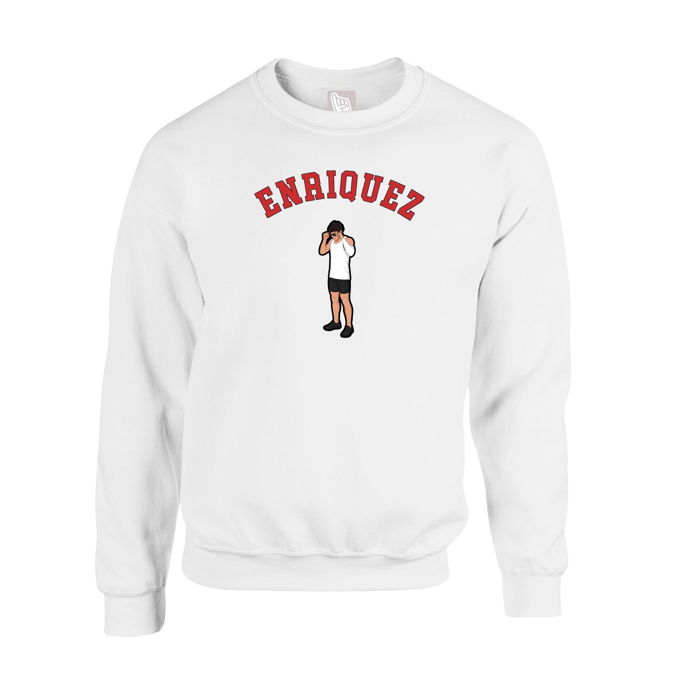 Fleece Crew — Shirsey Arch in White