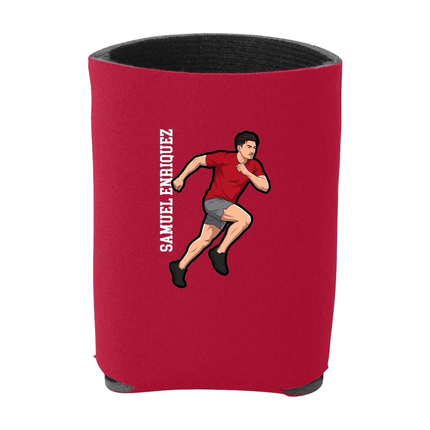 Can Holder — Name Vertical in Red