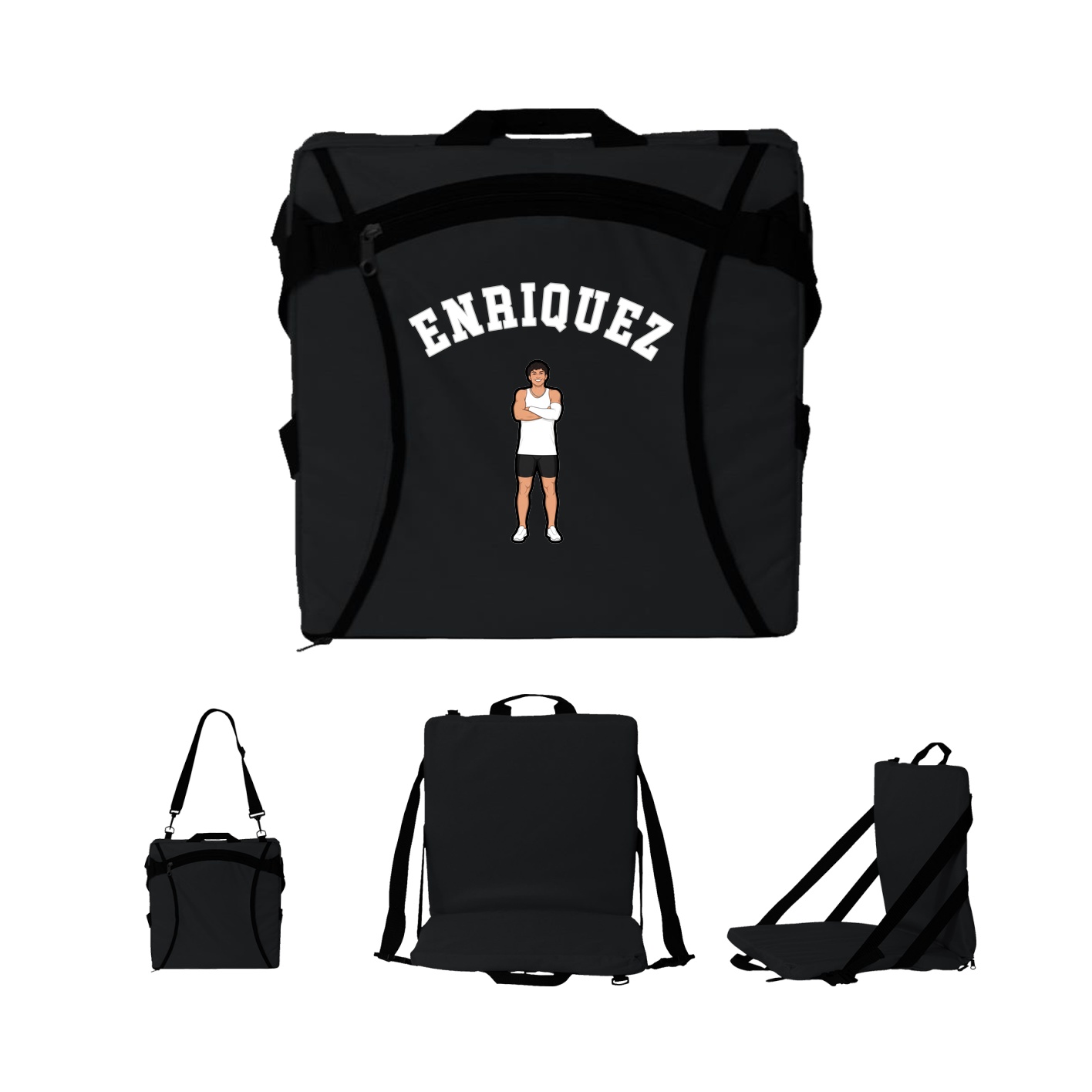 Folding Stadium Seat — Shirsey Arch in Black