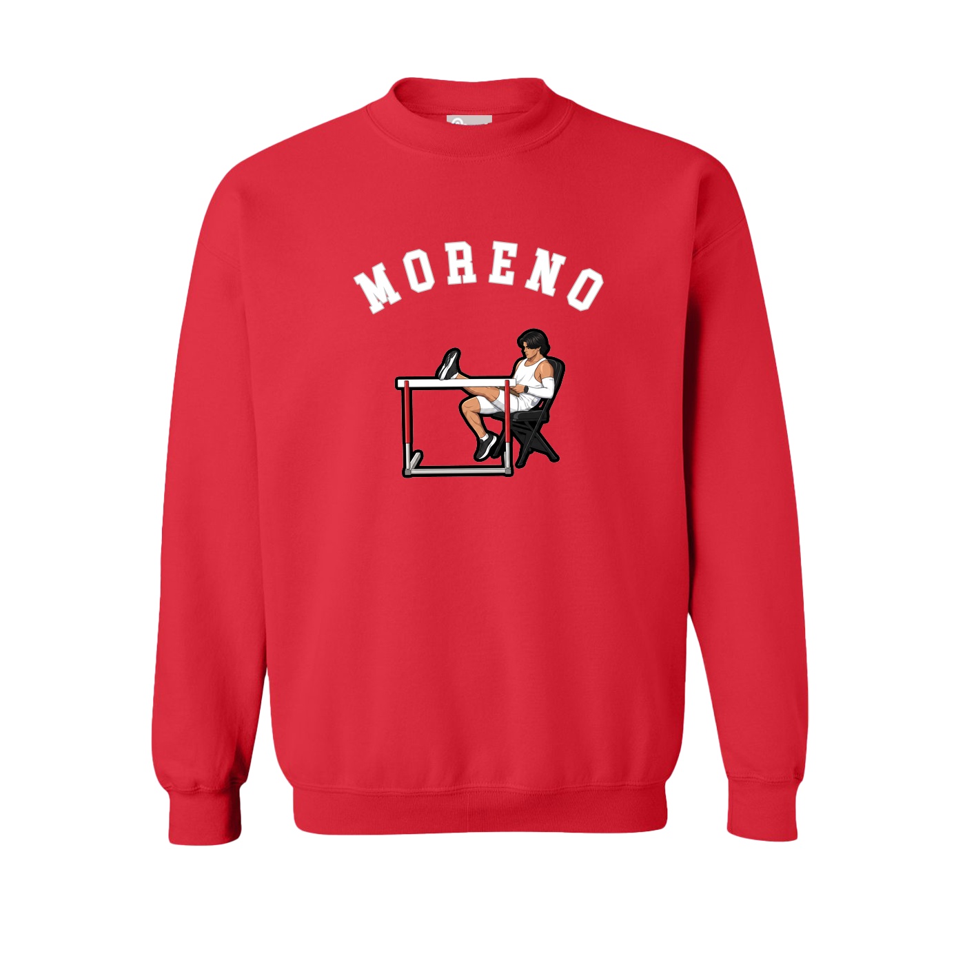 Fleece Crew — Shirsey Arch in Red