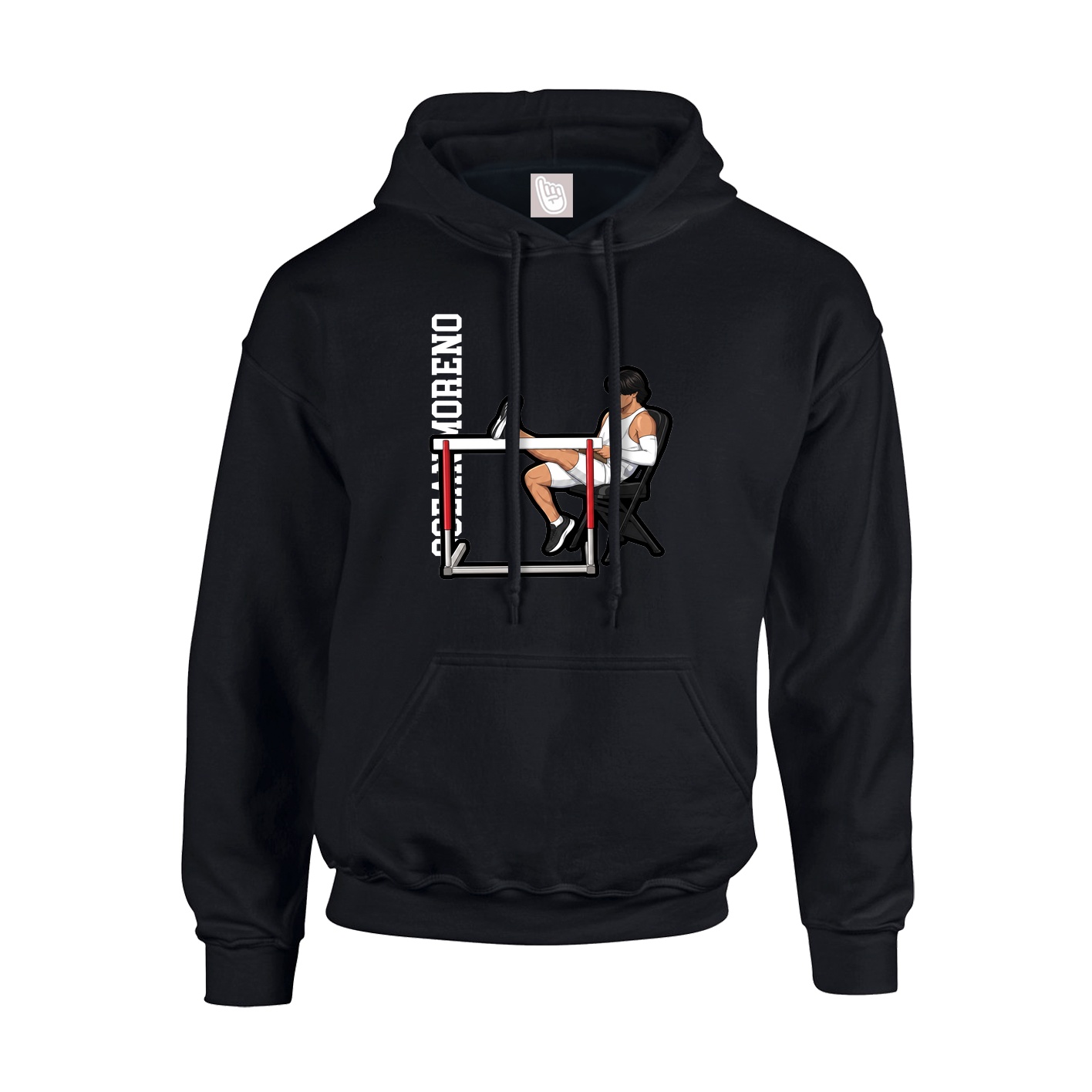 Youth Hoodie — Name Vertical in Black