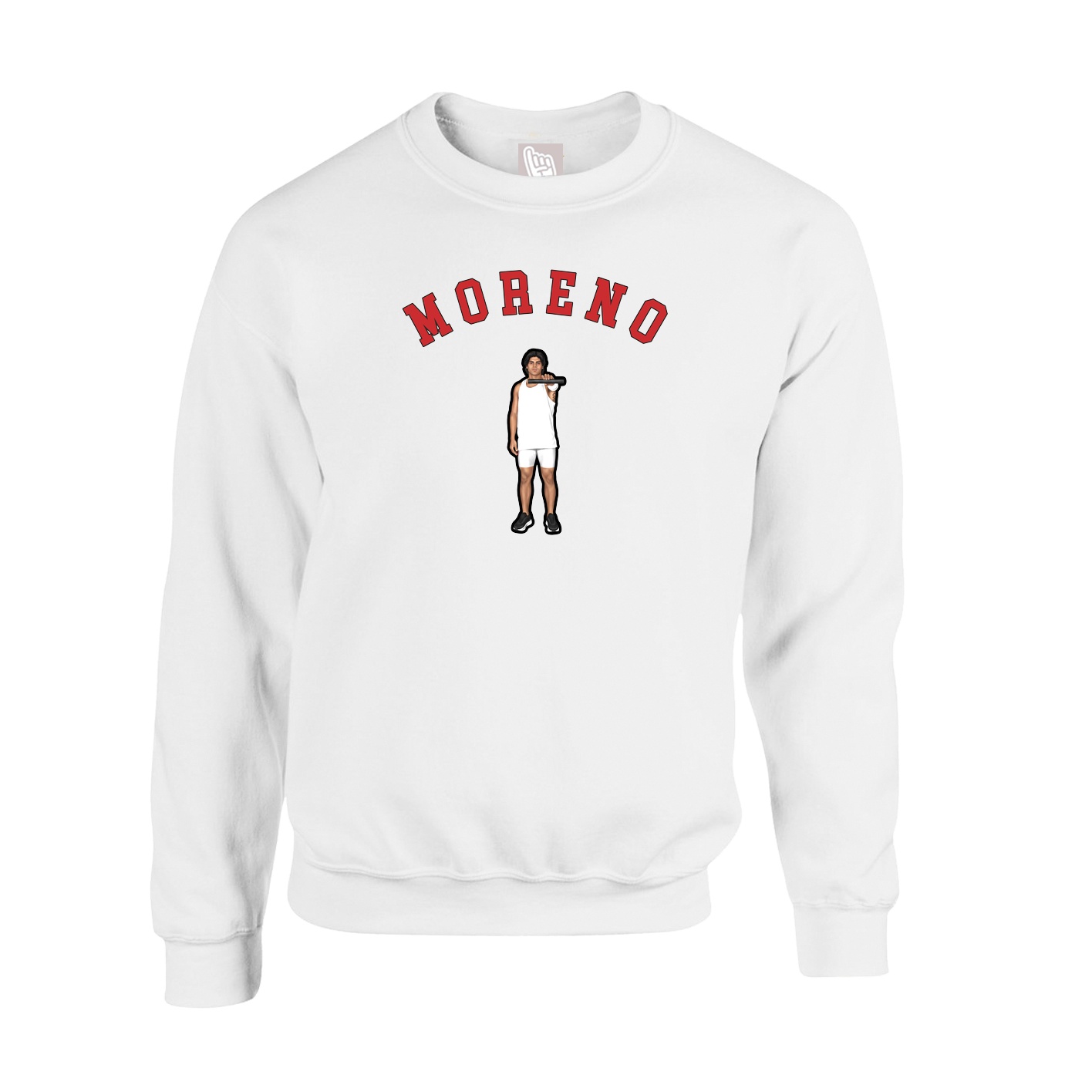 Fleece Crew — Shirsey Arch in White