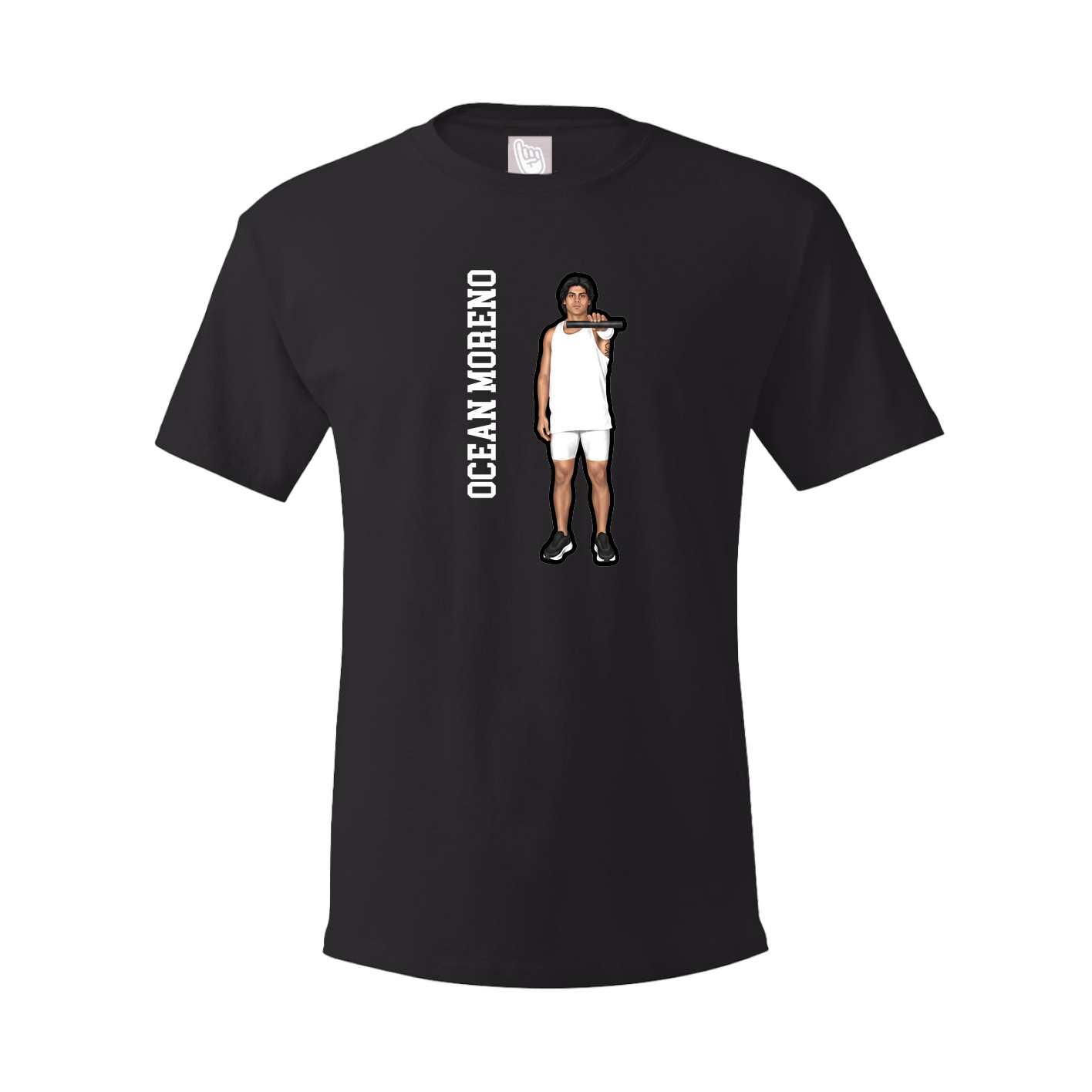 Youth Tee — Name Vertical in Black
