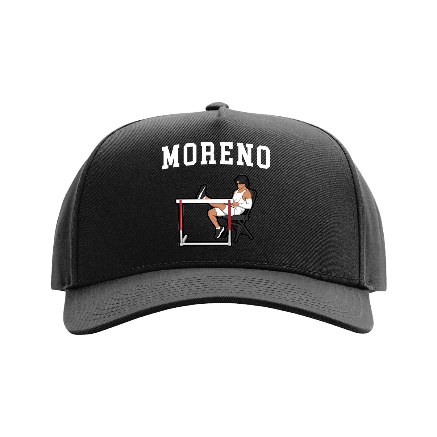 Full Fabric Five-Panel Champ Cap — Shirsey in Black