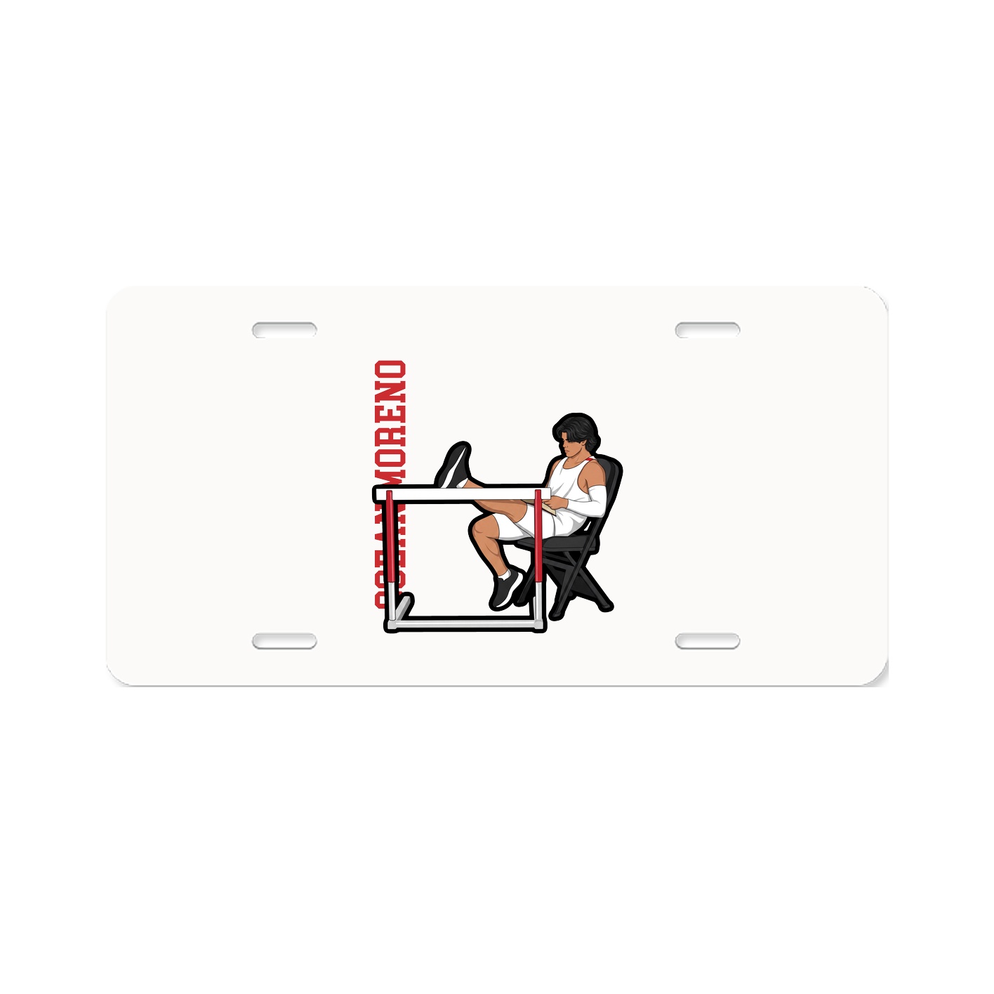 License Plate — Name Vertical in Classic