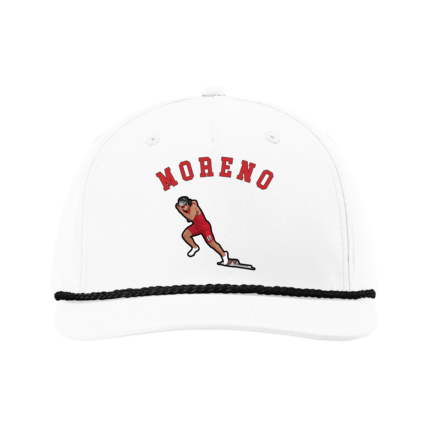 Five-Panel Classic Rope Cap — Shirsey Arch in White