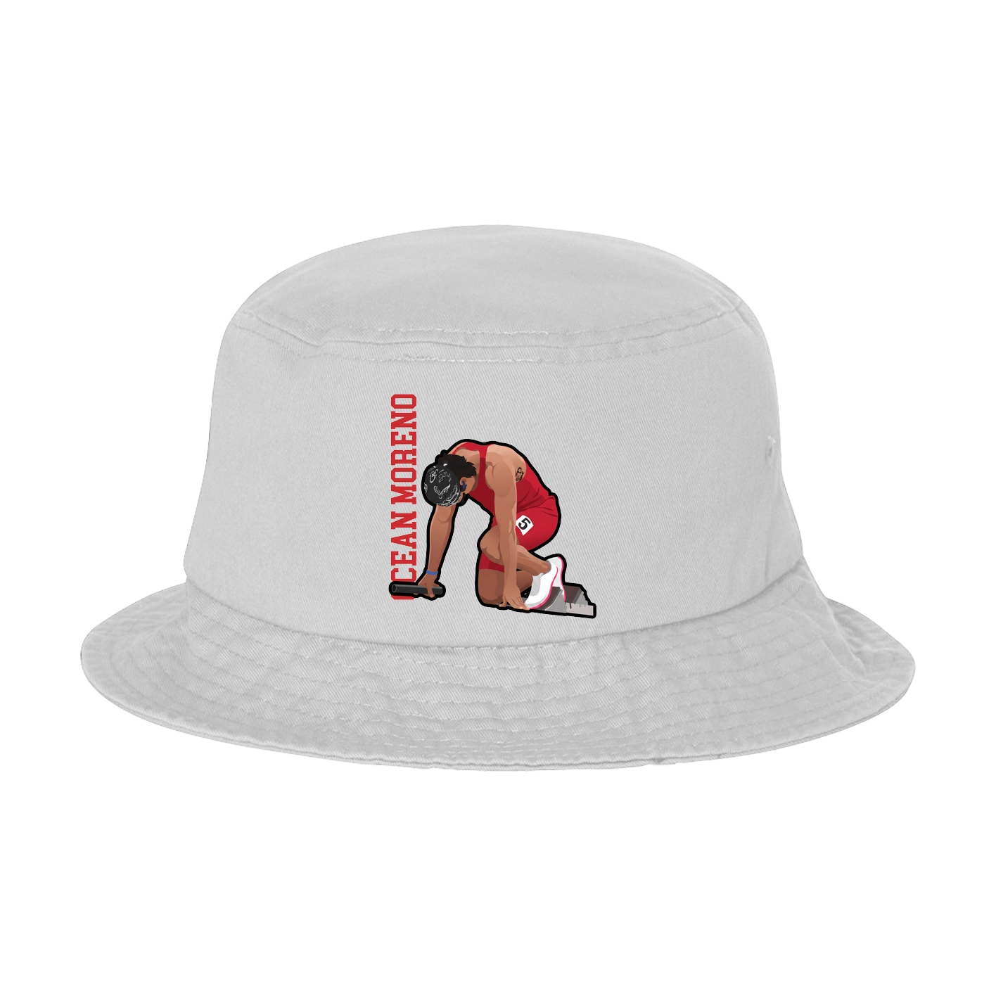 Bucket Cap — Name Vertical in White