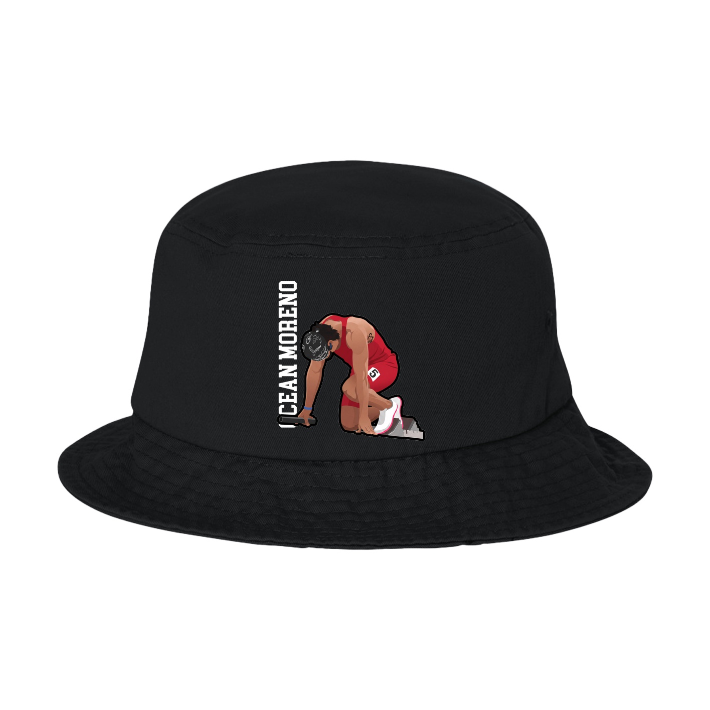Bucket Cap — Name Vertical in Black