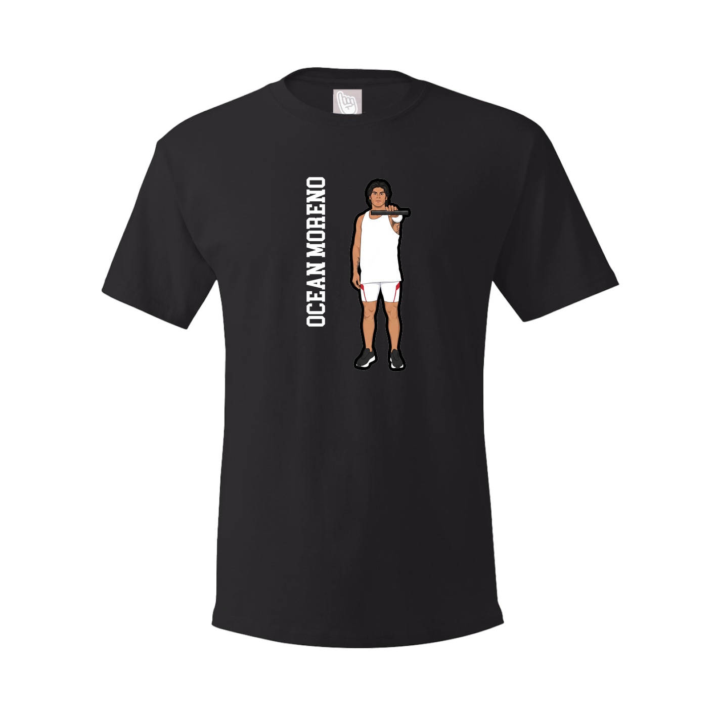 Youth Tee — Name Vertical in Black