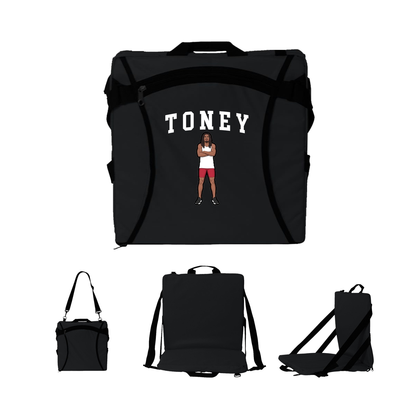 Folding Stadium Seat — Shirsey in Black