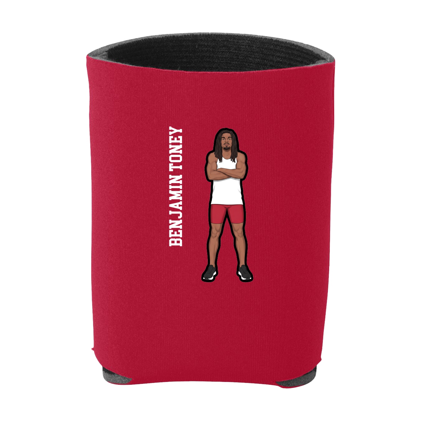 Can Holder — Name Vertical in Red