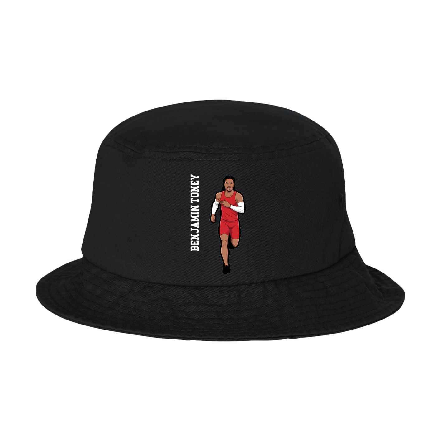 Bucket Cap — Name Vertical in Black