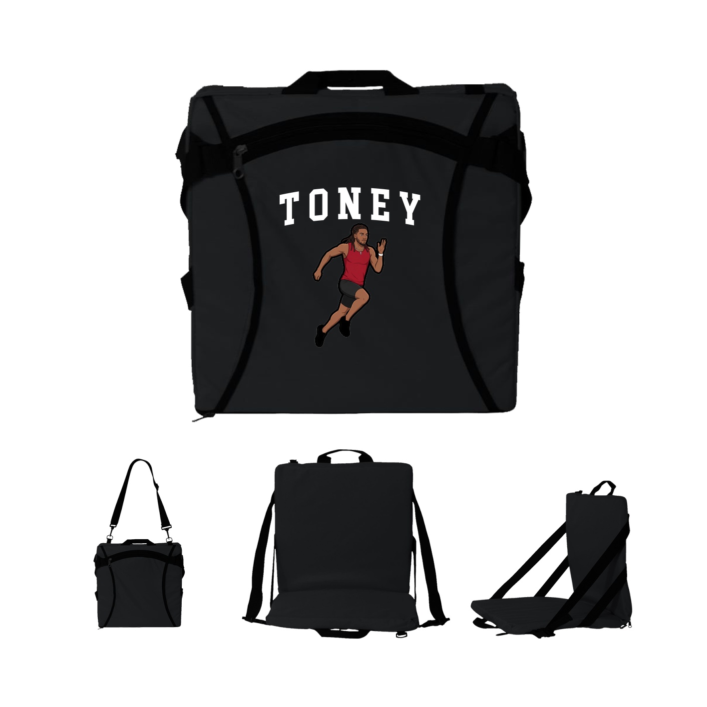 Folding Stadium Seat — Shirsey in Black