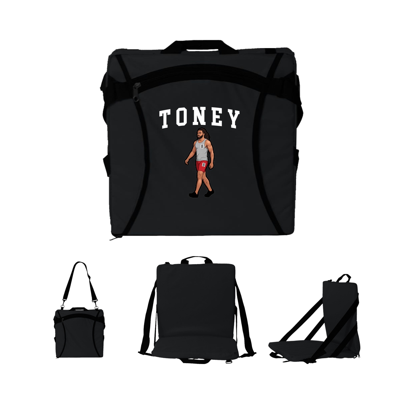 Folding Stadium Seat — Shirsey in Black