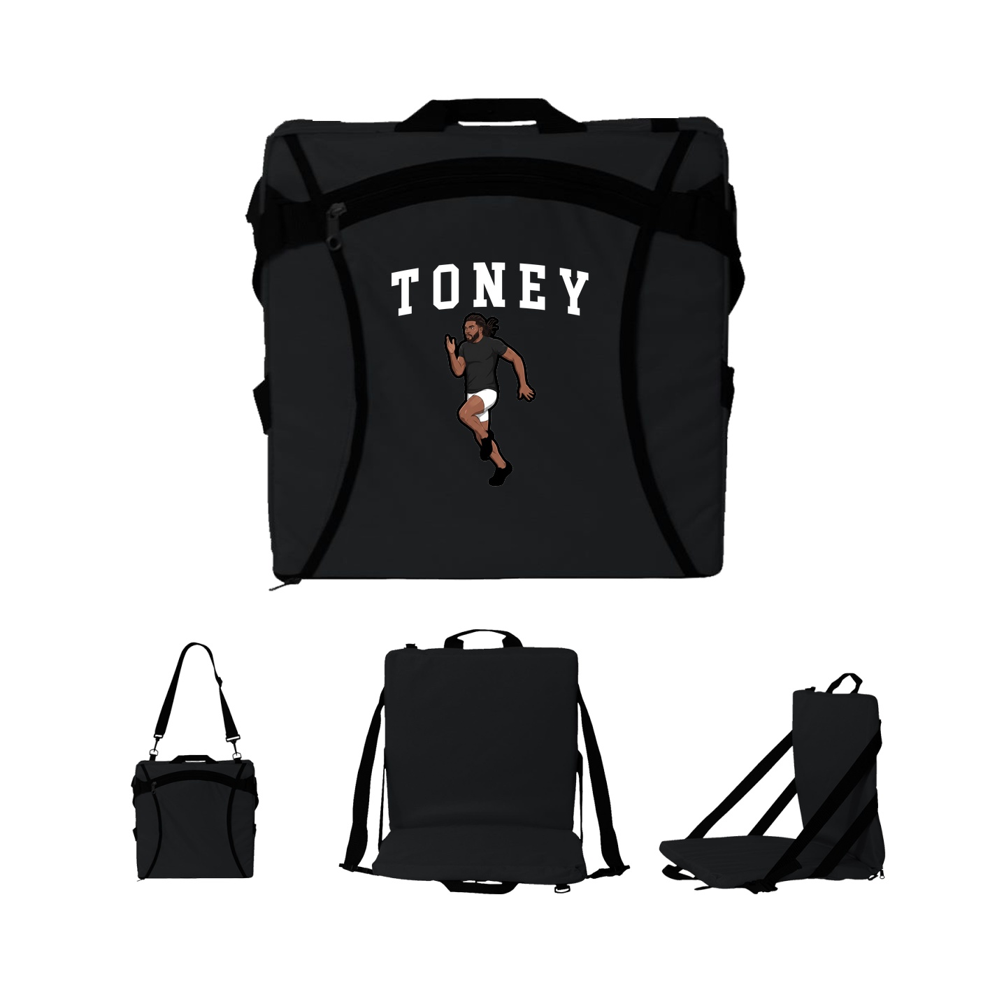 Folding Stadium Seat — Shirsey in Black