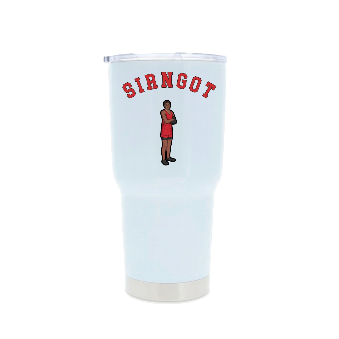 30oz Stainless Steel Tumbler — Shirsey Arch in White