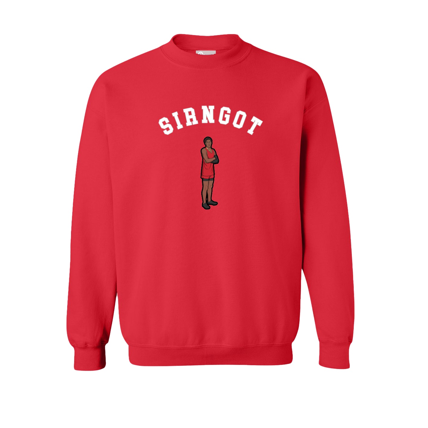 Fleece Crew — Shirsey Arch in Red