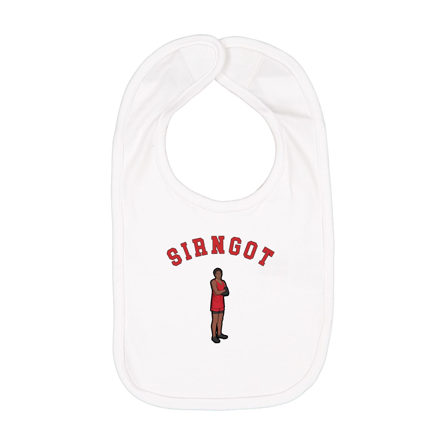 Infant Bib — Shirsey Arch in White