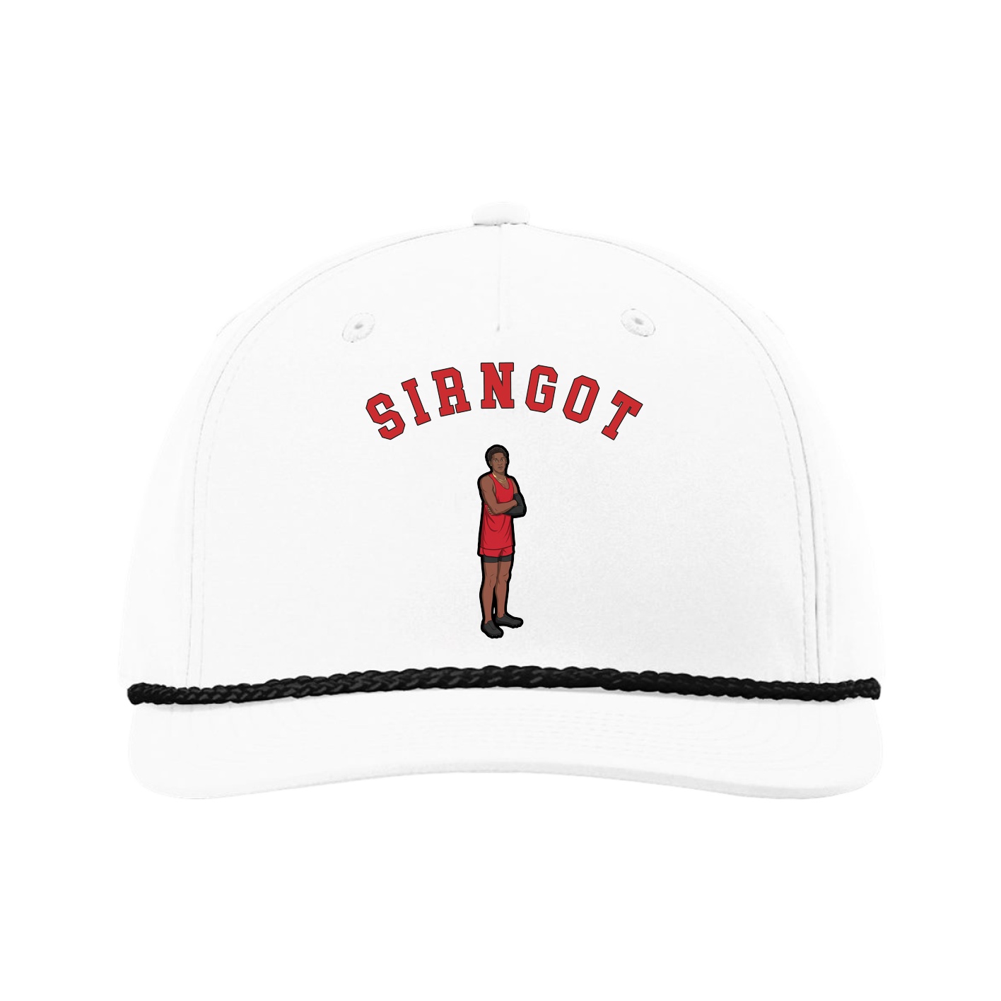 Five-Panel Classic Rope Cap — Shirsey Arch in White