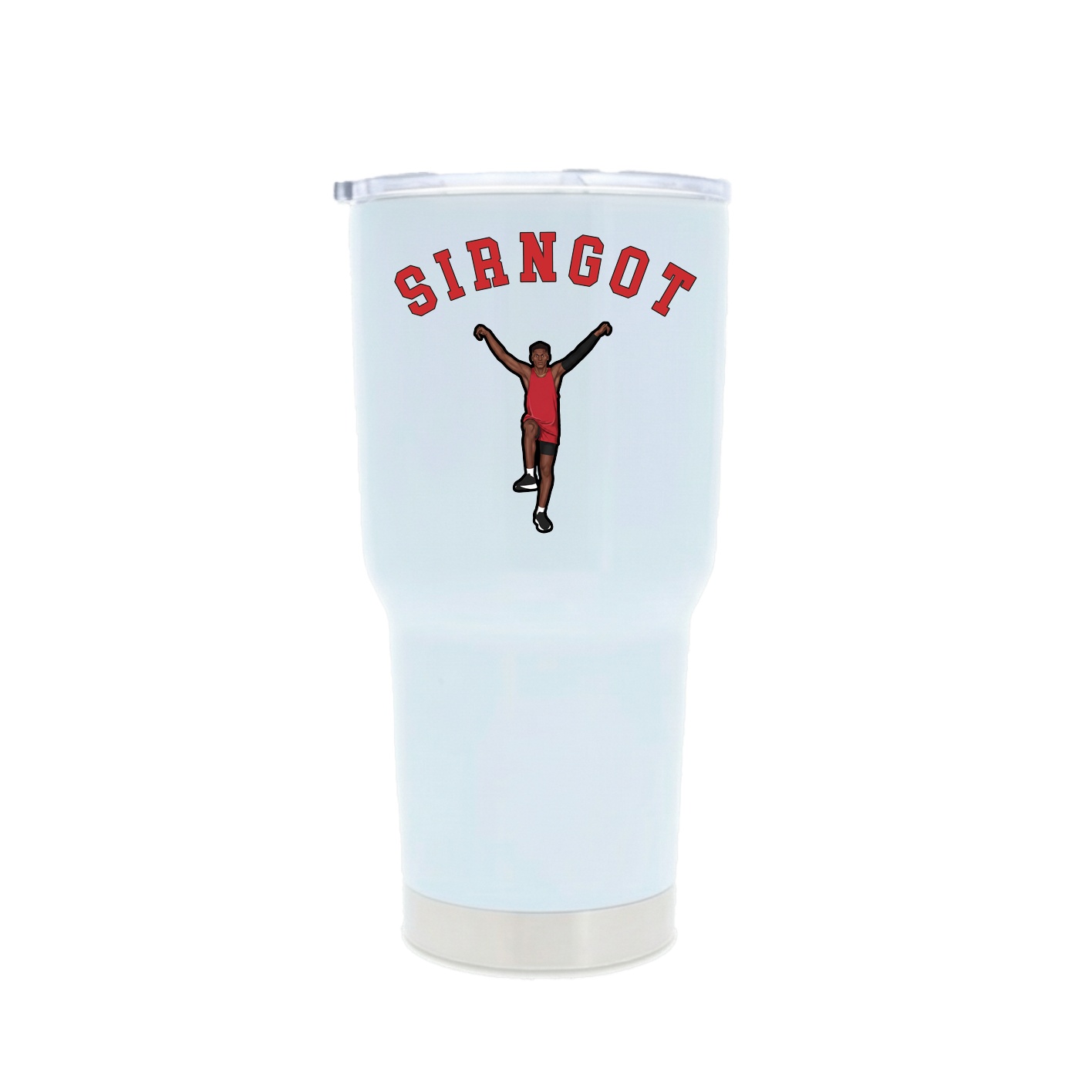 30oz Stainless Steel Tumbler — Shirsey Arch in White