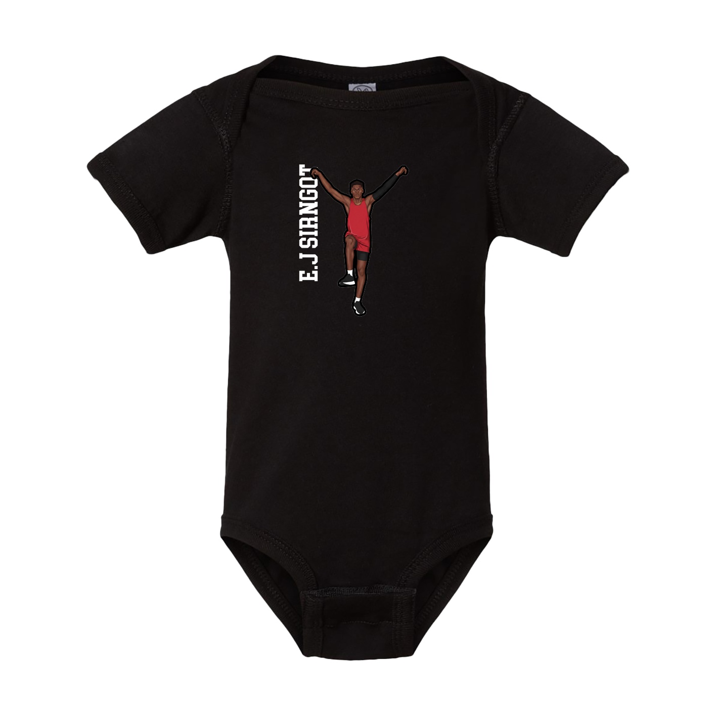 Baby Onesie — Name Vertical in Black