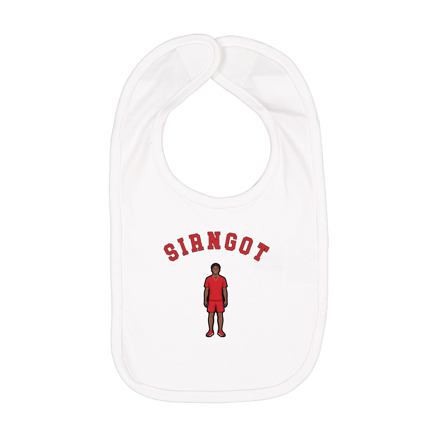 Infant Bib — Shirsey Arch in White