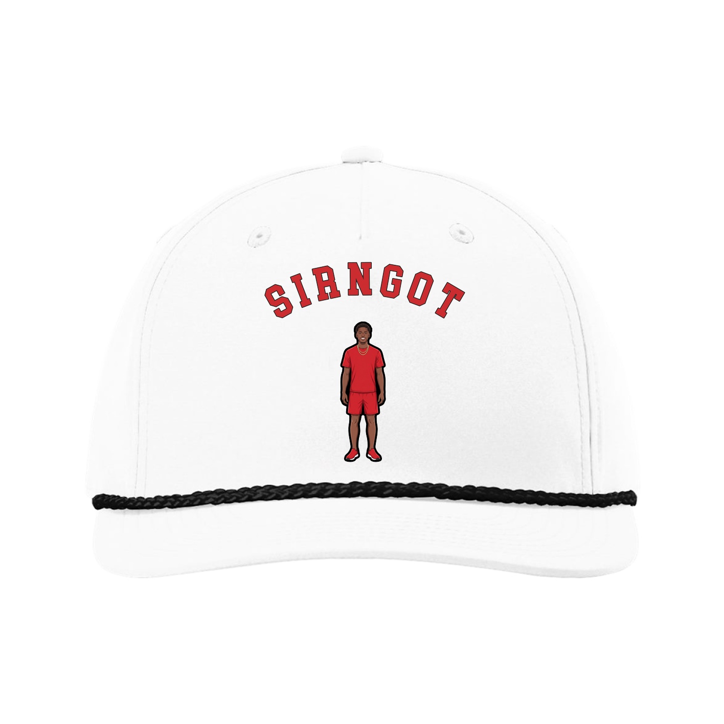 Five-Panel Classic Rope Cap — Shirsey Arch in White