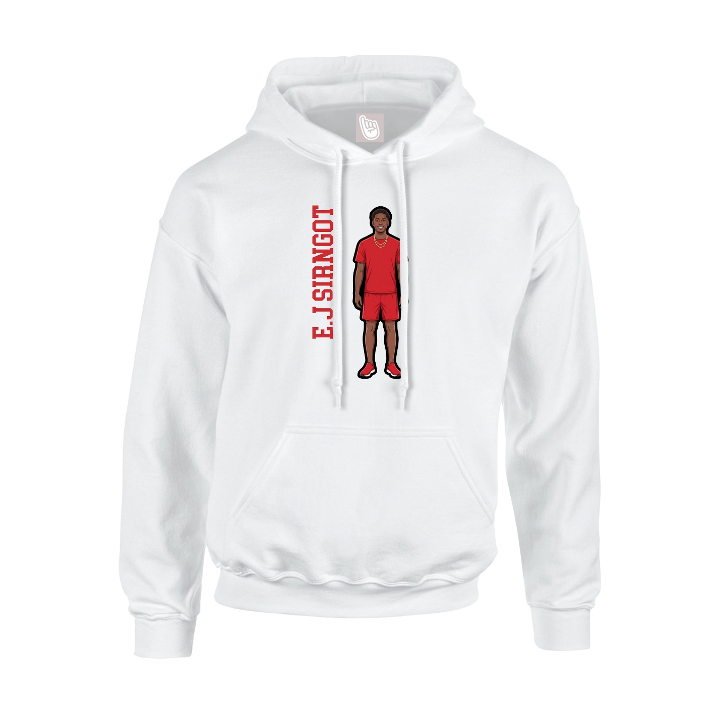 Hoodie — Name Vertical in White