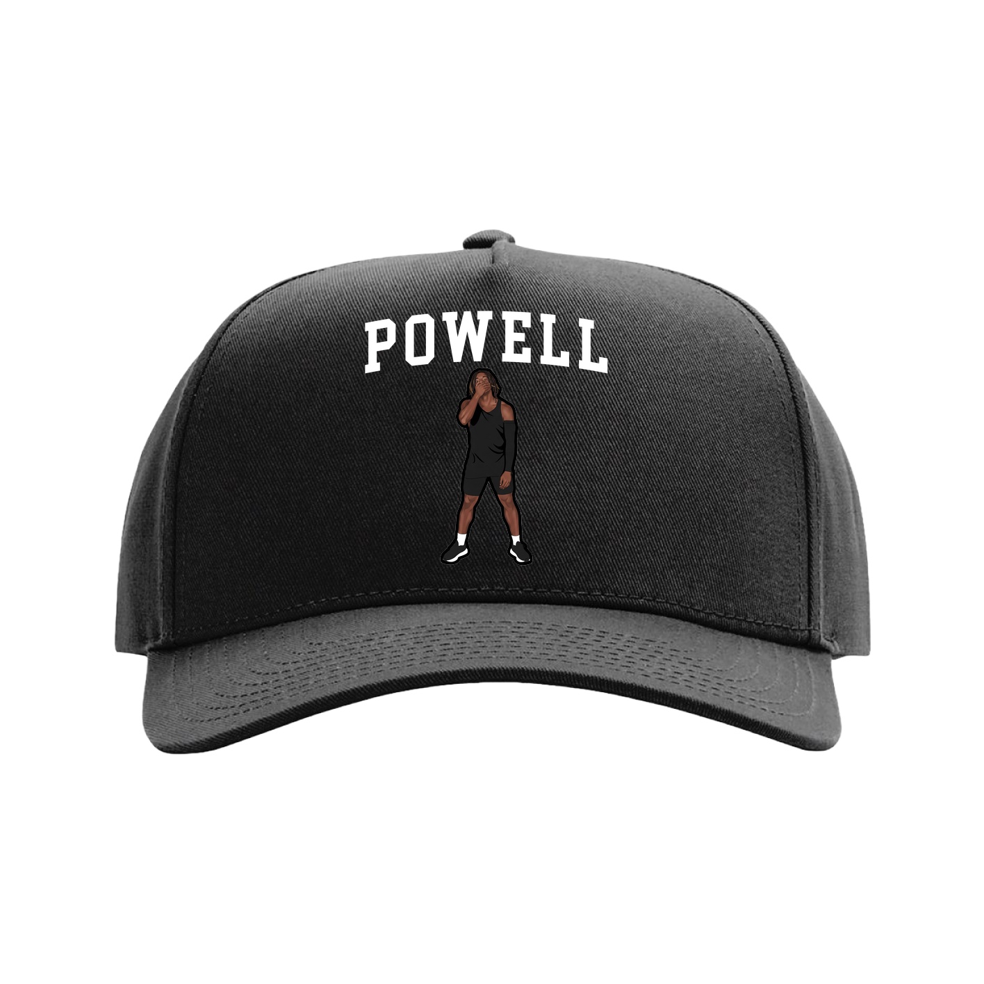 Full Fabric Five-Panel Champ Cap — Shirsey in Black