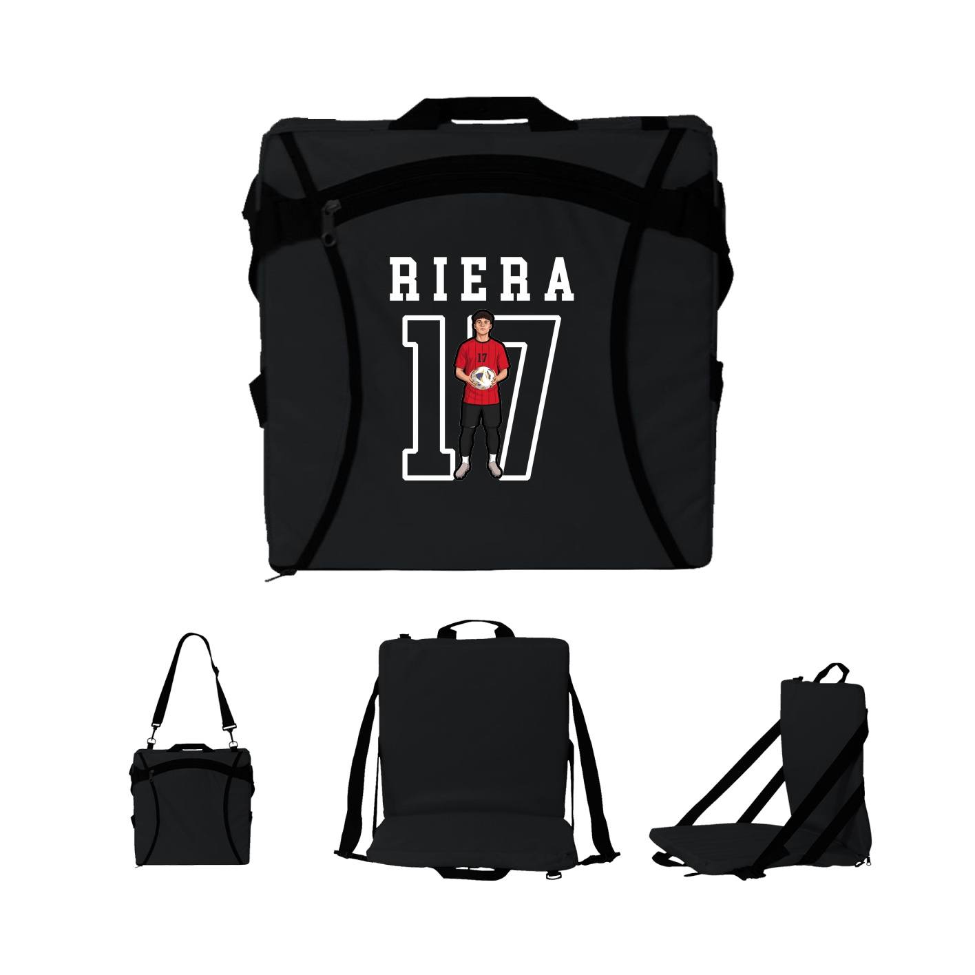 Folding Stadium Seat — Shirsey in Black